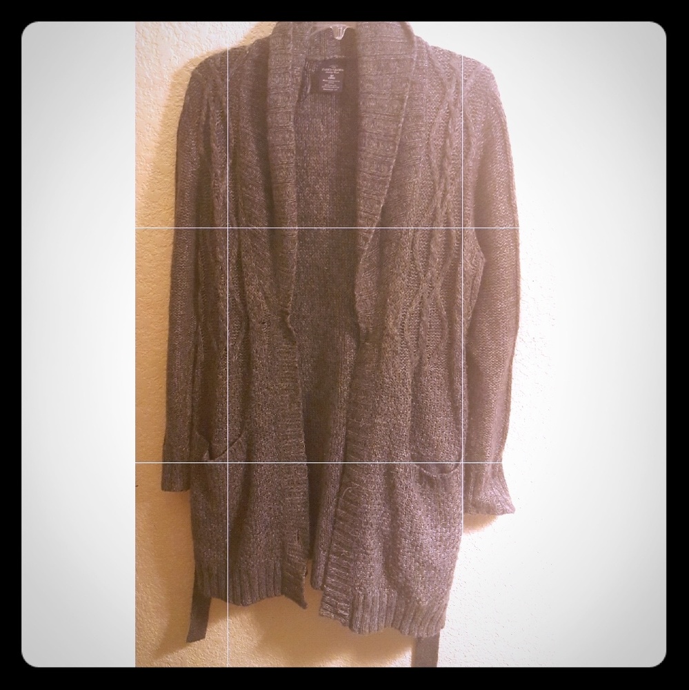 Woven sweater robe